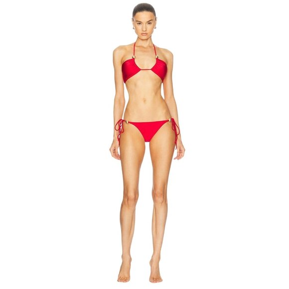 Shani Shemer Nika Bikini Top in Scarlet Red Large New Womens Swimsuit - Picture 12 of 12